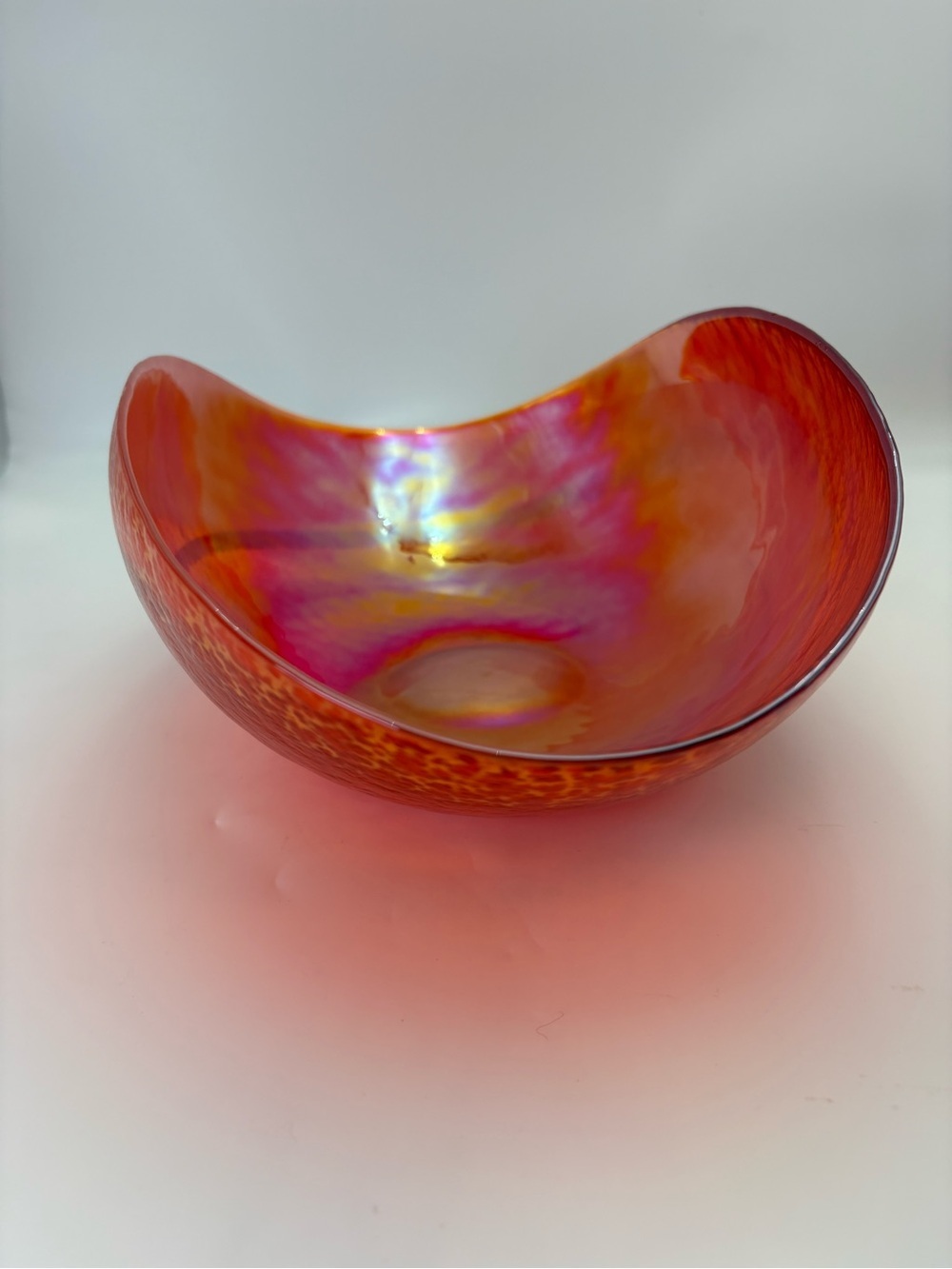 Large Murano Glass Sunset Bowl Crate & Barrel - Made in Italy - Picture 6 of 16